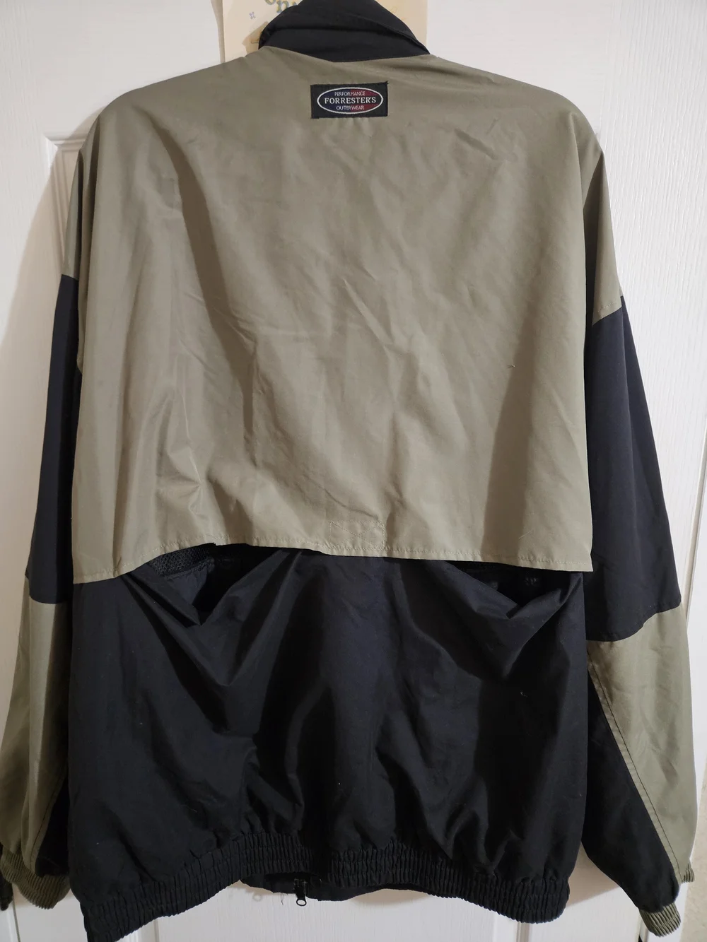 Performance Two-Tone Windbreaker Jacket - Olive & Black